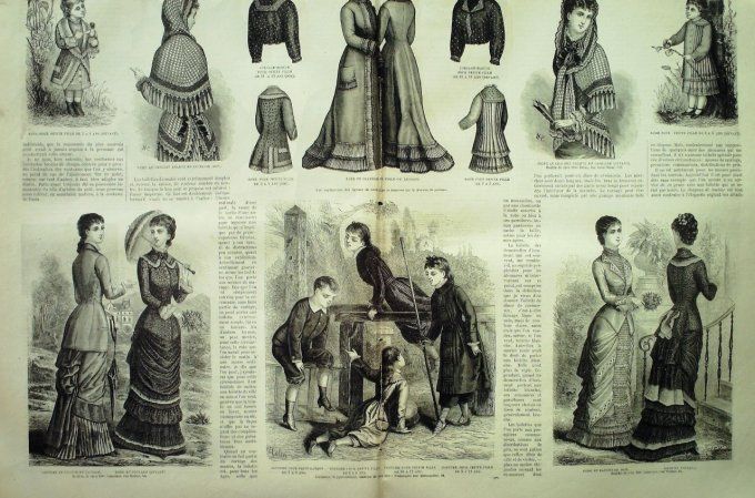 Journal Mode illustrée 1880 # 25 Robes en satin & gaze