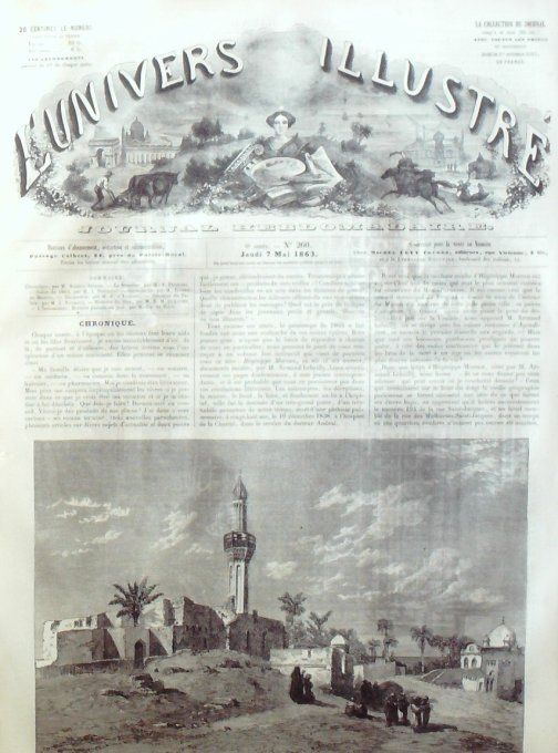 L'Univers illustré 1863 # 260 Egypte Alexandrie Madagascar Tananarive Cavalier Bretons