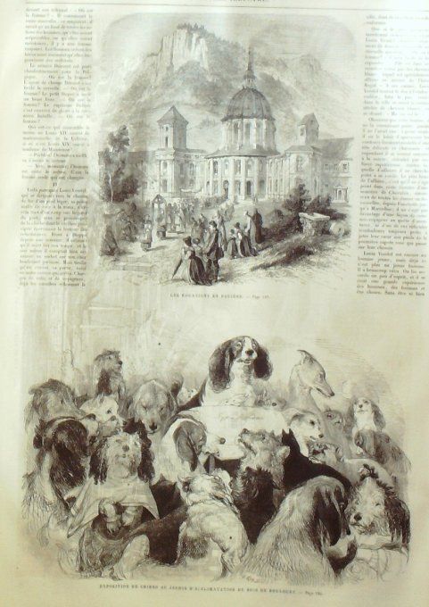 L'Univers illustré 1863 # 261 Strasboluorg chorale Luther (67) Espagne Bilbao Bavière rogations