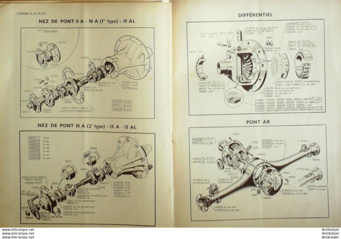 Revue Technique Automobile Dodge 6x6 Citroën 8-10-15cv 1950