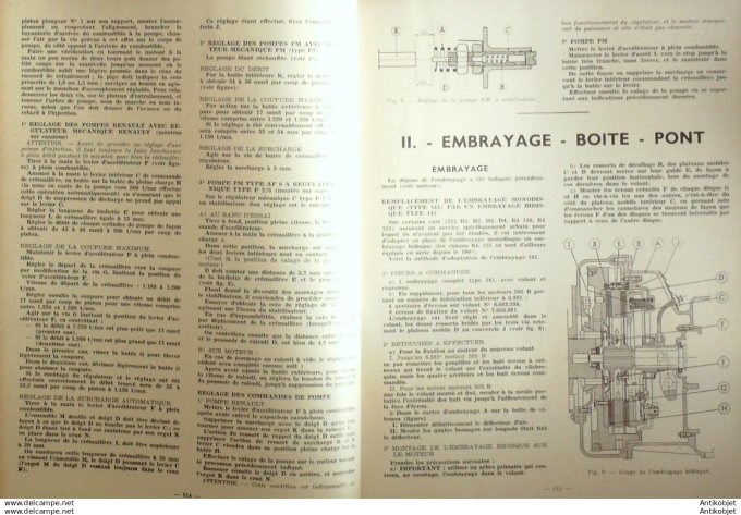 Revue Technique Automobile Renault moteurs 568-572 Tracteur Farmall type FC 99#1954