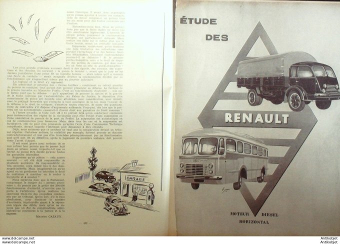 Revue Technique Automobile Renault moteurs 568-572 Tracteur Farmall type FC 99#1954