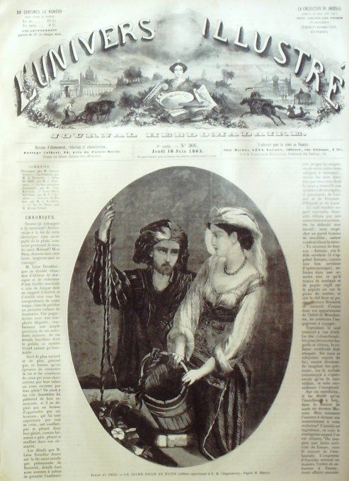 L'Univers illustré 1863 # 266 Italie Florence   Suède Dalécarlie Rattvick Amiral Kanaris