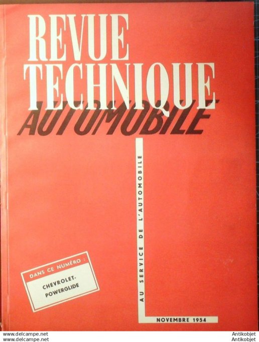 Revue Technique Automobile Chevrolet Powerglide salon Francfort 103#1954