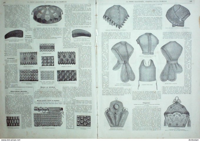 La Mode illustrée journal + gravure associée 1868 # 45