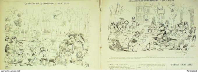 La Caricature 1881 n°  70 Chez les Kroumirs Draner Champs-Elysées Bach