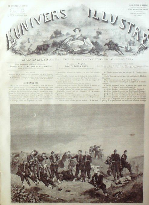 L'Univers illustré 1863 # 269 Italie couvent Aygue-Boune Eaux-Bonnes (65)