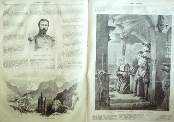 L'Univers illustré 1863 # 269 Italie couvent Aygue-Boune Eaux-Bonnes (65)