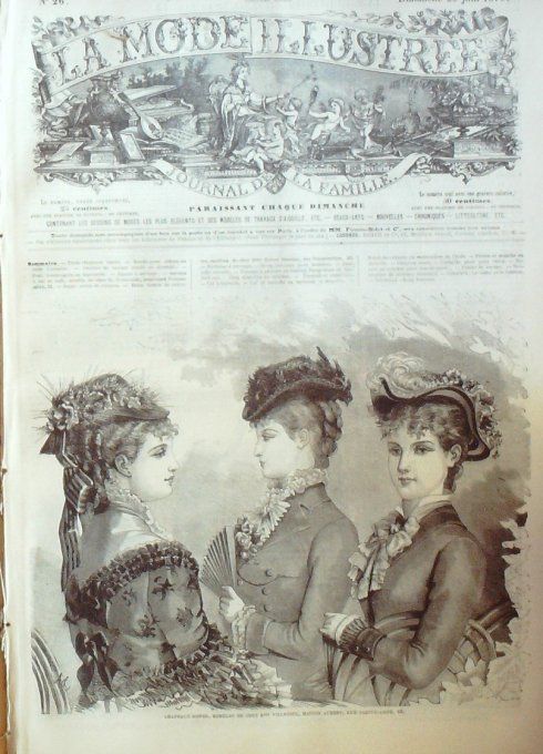 Journal Mode illustrée 1879 # 26 Chapeaux ronds