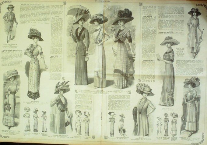 Journal Mode illustrée 1910 # 26 Robes de sorties & théâtre