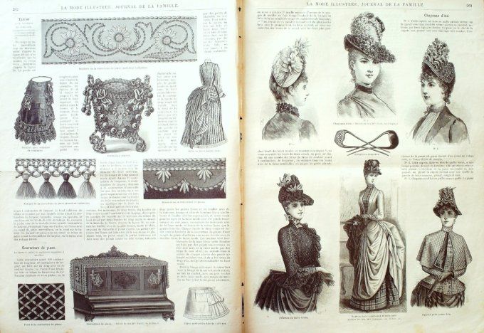 Journal Mode illustrée 1886 # 26 Robes en linon & aille