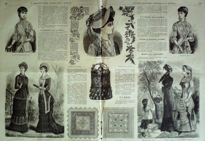 Journal Mode illustrée 1881 # 26 Mantelet en dentelle