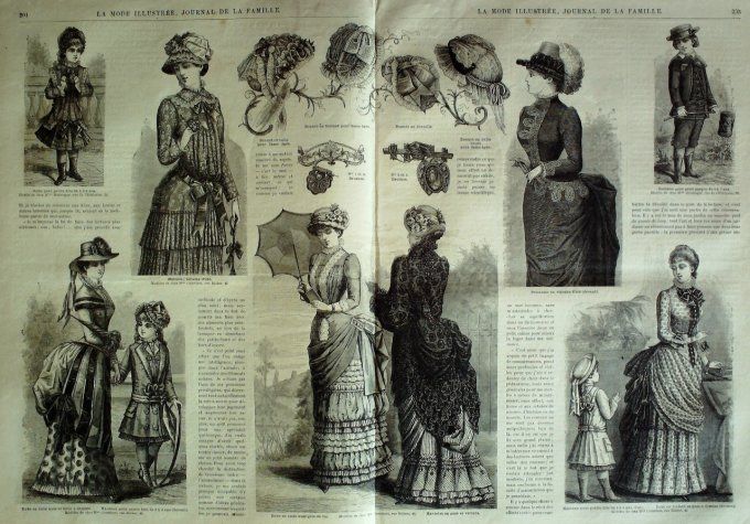 Journal Mode illustrée 1883 # 26 Manteau de voyage & redingote