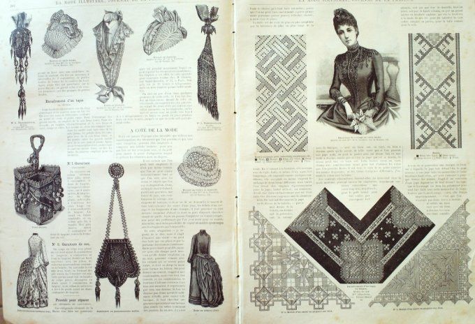 Journal Mode illustrée 1887 # 26 Robes en crépon & toile