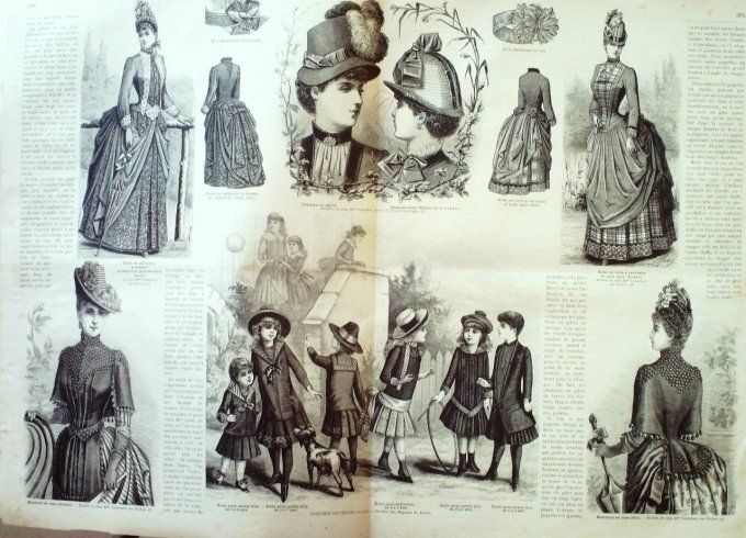 Journal Mode illustrée 1887 # 26 Robes en crépon & toile