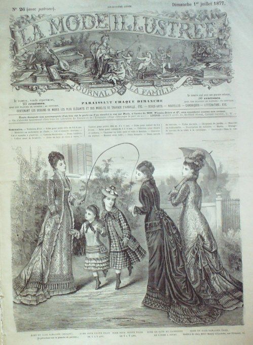 Journal Mode illustrée 1877 # 26 Robes en gaze