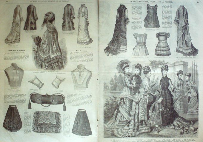 Journal Mode illustrée 1877 # 26 Robes en gaze