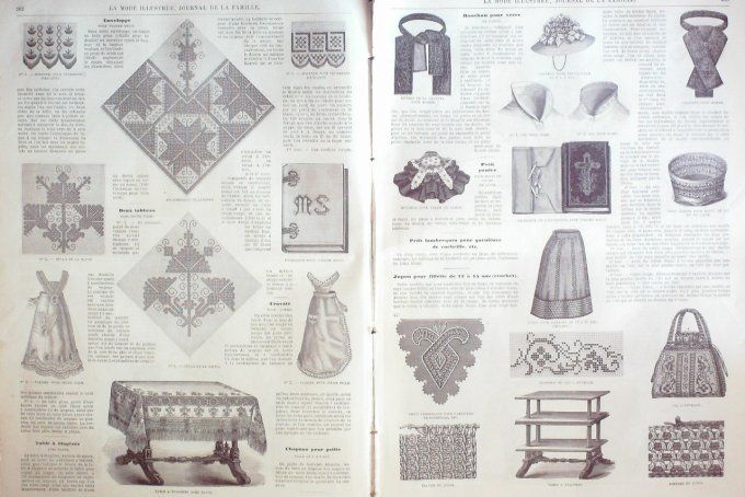 Journal Mode illustrée 1880 # 26 Robes en satin &costume toile