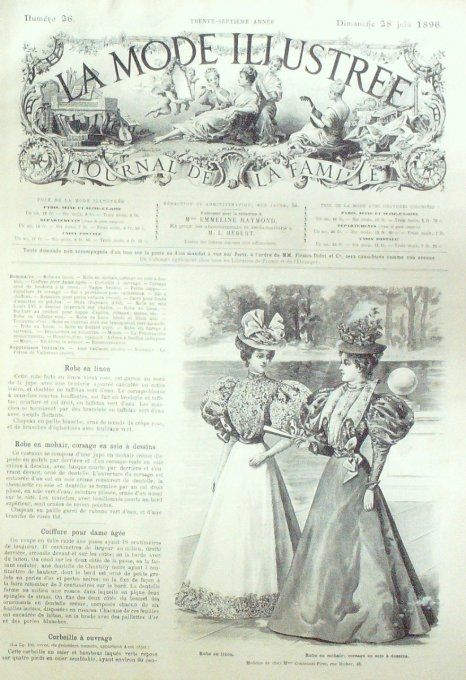 Journal Mode illustrée 1896 # 26 Robes en Mohair et tissu