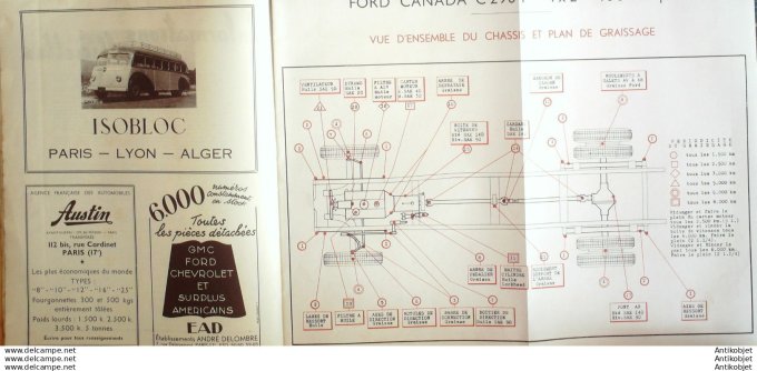 Revue Technique Automobile Autocars Floirat Ford Canada Tracteurs 12#1947