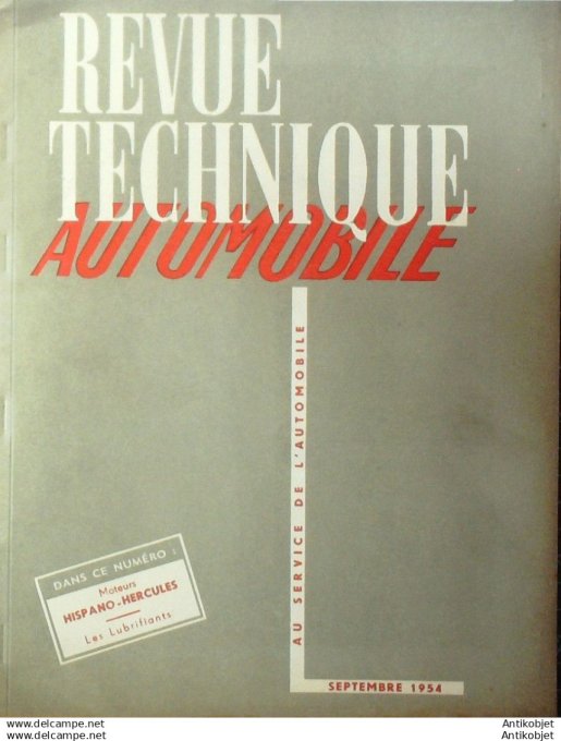 Revue Technique Automobile Moteurs Hispano Suiza licence Hercules 101#1954