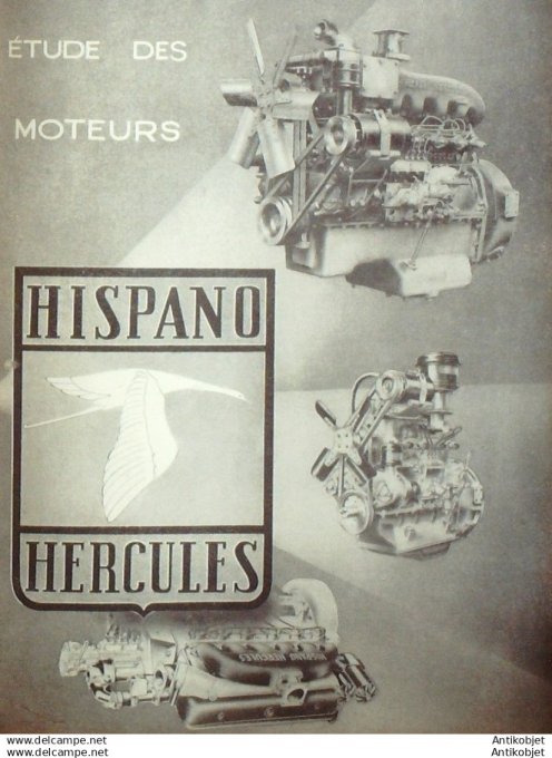 Revue Technique Automobile Moteurs Hispano Suiza licence Hercules 101#1954