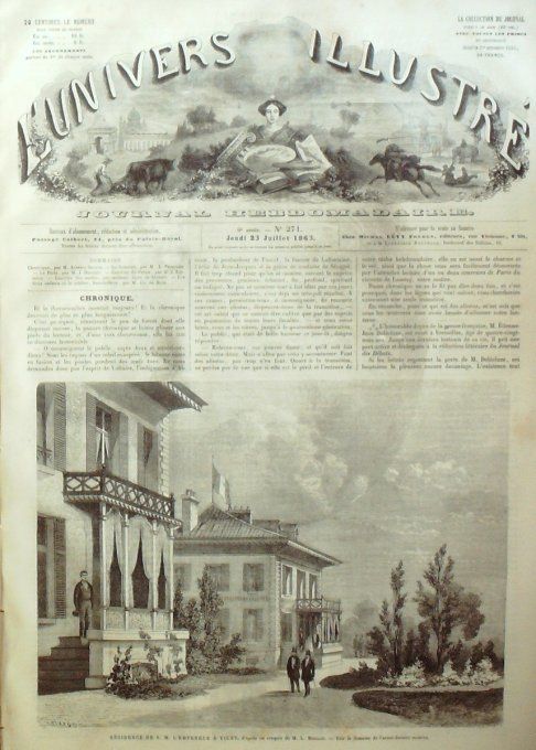 L'Univers illustré 1863 # 271 Vichy (01) Viet-Nam Dinh-Tuong Mitto Silésie Ponik Mexico