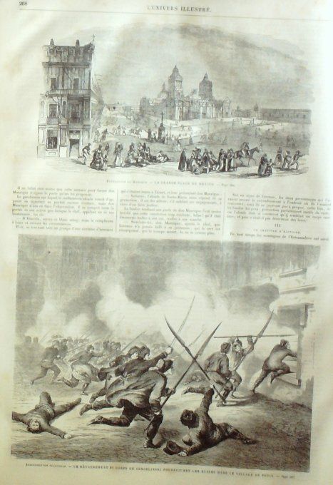 L'Univers illustré 1863 # 271 Vichy (01) Viet-Nam Dinh-Tuong Mitto Silésie Ponik Mexico