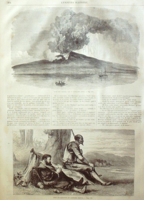 L'Univers illustré 1863 # 272 Mexico Belgique Laerken Léopold II Tititn Italie Etna Guenersey St-Pie