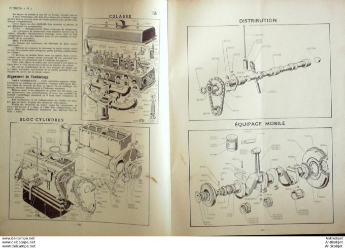 Revue Technique Automobile Citroën Type H Morris Minor Ford Vedette 1950