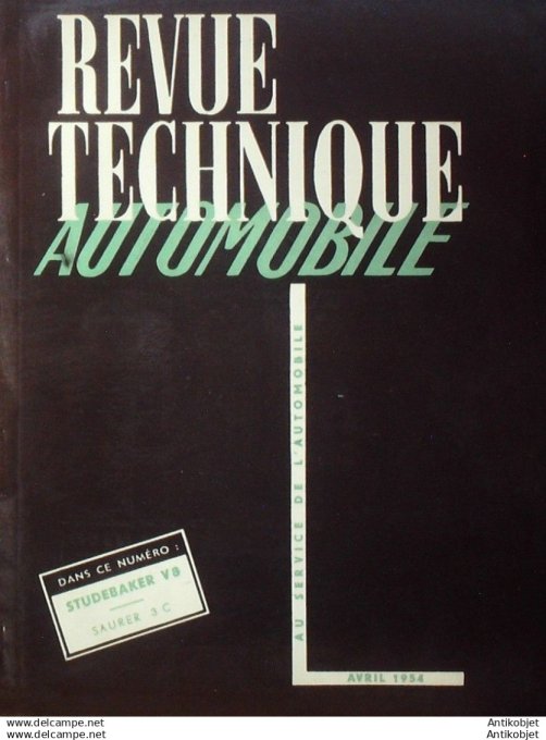 Revue Technique Automobile Studebaker V8 Commander Saurer 3C 96#1954