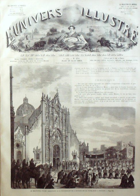 L'Univers illustré 1863 # 274 MexicoHavre (76) Suisse Unterseen vallée Boedeli 