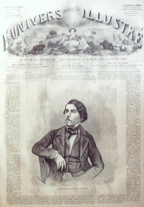 L'Univers illustré 1863 # 276 Eugène Delacroix Turquie Rassova  le Cerf