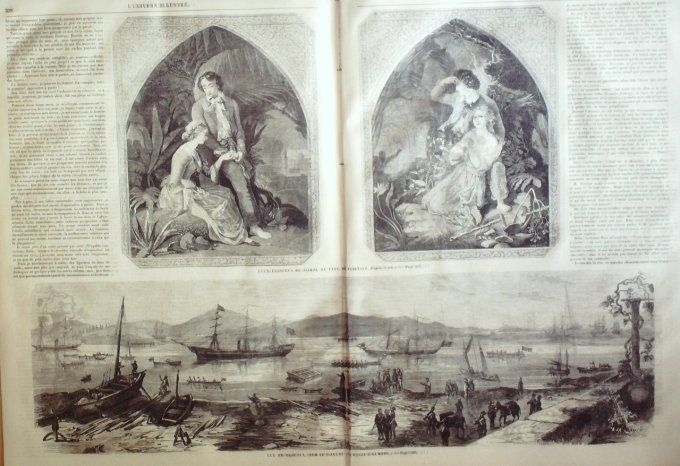 L'Univers illustré 1863 # 276 Eugène Delacroix Turquie Rassova  le Cerf