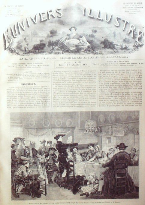 L'Univers illustré 1863 # 278 Italie Desenzano Westminster Lord Clyde  Yorkshire