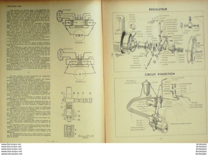 Revue Technique Automobile Tracteur Map DR3 Westinghouse frein 35#1949