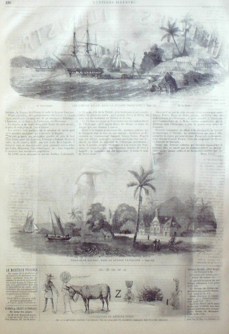 L'Univers illustré 1863 # 279 Biarritz (64) Guyane Kouru îles Salut 