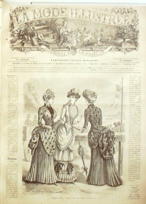 Journal Mode illustrée 1883 # 27 Toilettes d'été