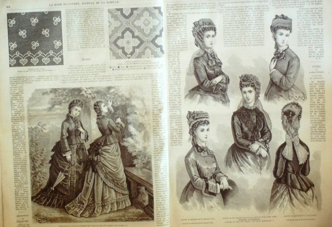 Journal Mode illustrée 1875 # 27 Manteau & costumes fillettes