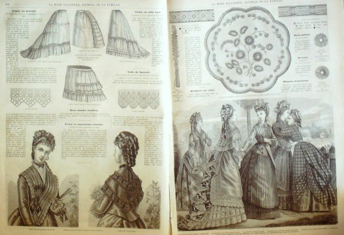 Journal Mode illustrée 1875 # 27 Manteau & costumes fillettes