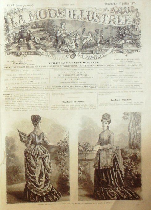 Journal Mode illustrée 1874 # 27 Toilettes de campagne