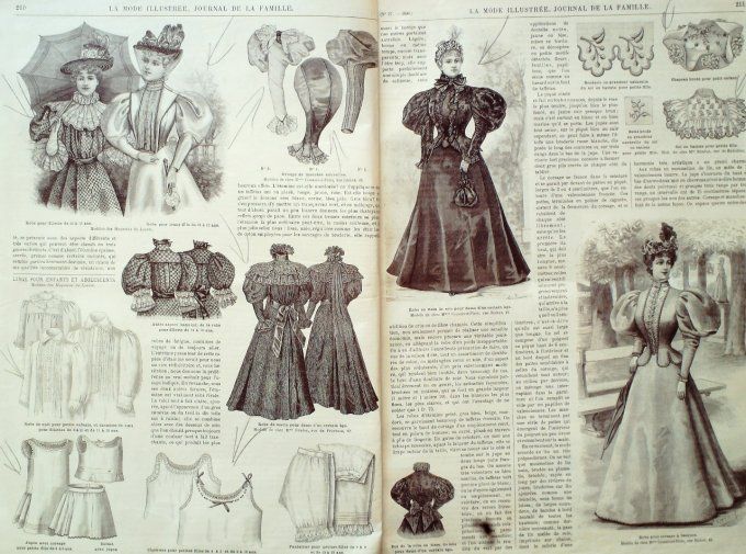 Journal Mode illustrée 1896 # 27 Robe en tissu de laine