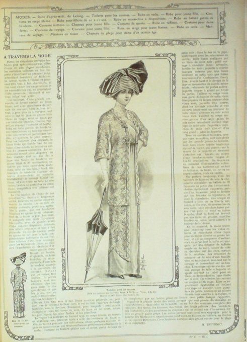 Journal Mode illustrée 1911 # 27 Robes & costumes de voyages