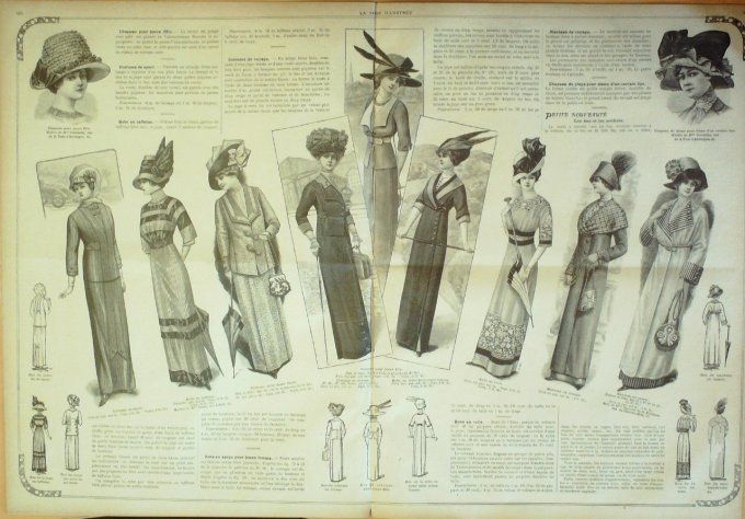 Journal Mode illustrée 1911 # 27 Robes & costumes de voyages