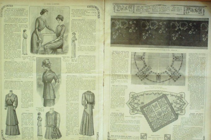 Journal Mode illustrée 1910 # 27 Robes de visites & promenade