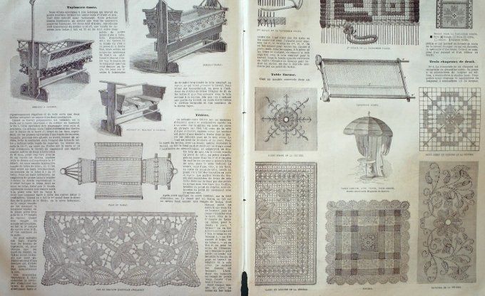 Journal Mode illustrée 1881 # 27 Toilette fillette & robe satinette