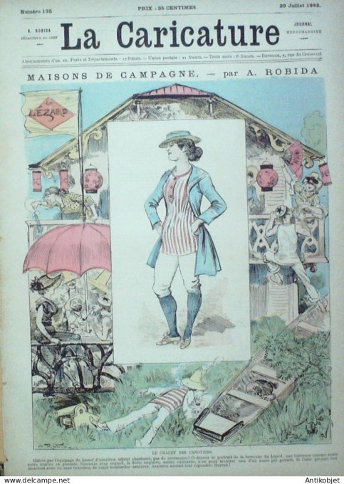 La Caricature 1882 n°135 Maisons de campagne Robida Tinant Trock Loys