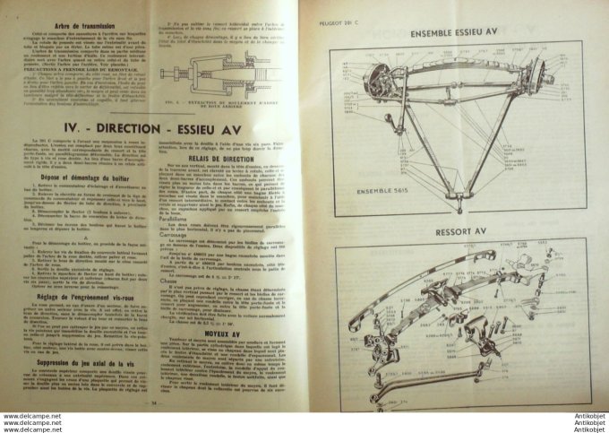 Revue Technique Automobile Peugeot 201C Bobines d'Allumage 24#1948