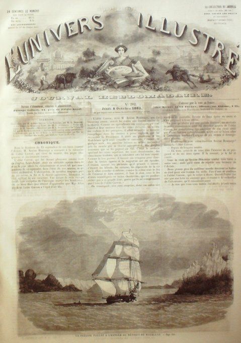 L'Univers illustré 1863 # 282 James Fazy Grèce Egine temple Bohémioenne 