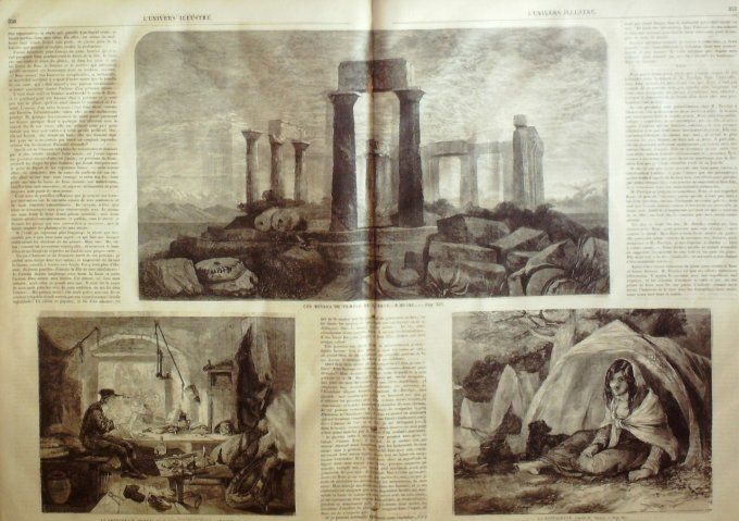 L'Univers illustré 1863 # 282 James Fazy Grèce Egine temple Bohémioenne 